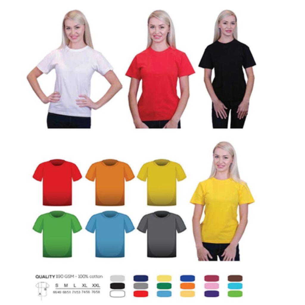 BASIC UNISEX ROUND NECK T SHIRT